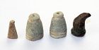 Lot of 4 ancient greek and Roman stone and metal weights!