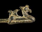 Choice Luristan zoomorphic bronze dress pin, 1200-800 BC