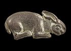 Fine large Roman silver figurine of a Hare, 1st.-3rd. century AD