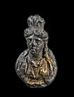 Attractive Roman solid gilt silver bust of a godess, 1st.-3rd. century