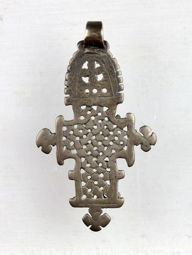 Nice Christian silver cross pendant, Coptic, ca. 17th.-19th. cent. AD