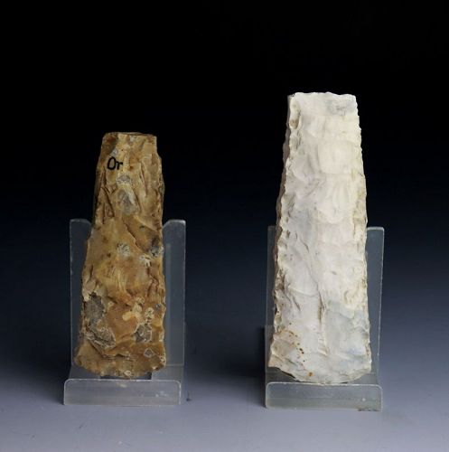 Pair of Thinbladed Danish Neolithic Axes, 3rd mill. BC.