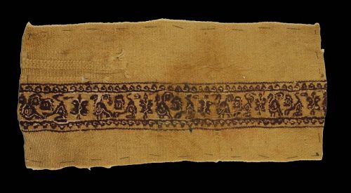 Fine Clavus textile fragment of Tunic, Late Roman, ca. 4th.-6th. AD