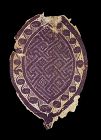Very large early Byzantine oval textile medallion from linen shawl