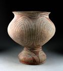 Large Ancient Thai Ban Chiang Footed Pottery Jar, ca. 300 BC