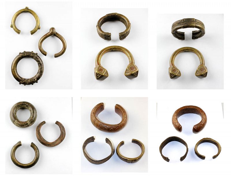 Fine Collection of African Currency bracelets or bars, 18th.-19th. c.