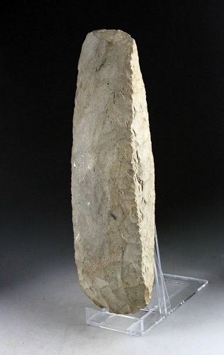 An XXL thinbutted silex Danish neolithic offeraxe, 29,5 cm.!