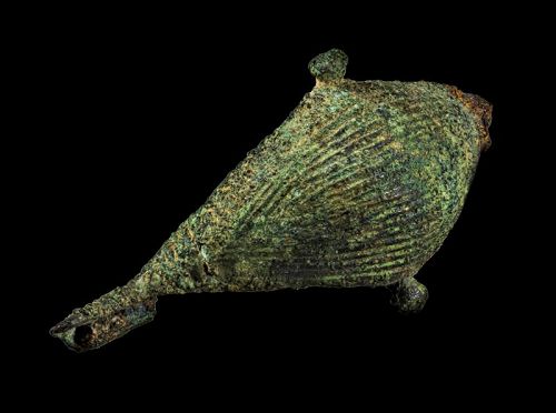 Massive Etruscan Boat-shaped fibula, 800-600 BC
