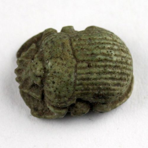 Fine late period Egyptian naturalistic steatite scarab, c. 664-525 BC