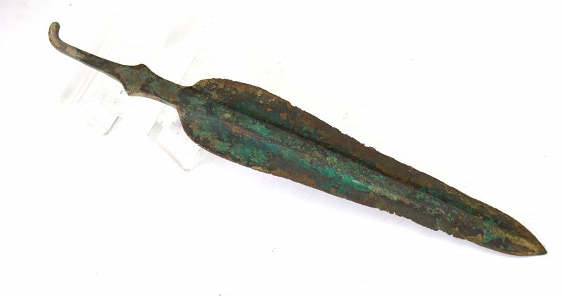 Larger Amlash style tanged Bronze Lance, late 2nd.mill. BC.