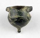 Greek geomethric style votive bronze Pyxis vessel, ca. 8th-7th cent AD