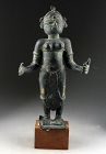 Massive Hindu bronze figure of Radha, wife of Khrishna, 16.-17. cent.