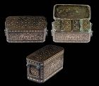 Set of three Islamic Mindanao Brass Silver Betel Boxes, Philippines!