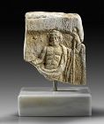 Marble relief with the enthroned Zeus, Roman Imperial, 1st.-2nd. cent.
