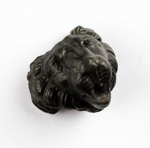 High quality Roman silver applique head of a Lion, 1st.-3rd. cent