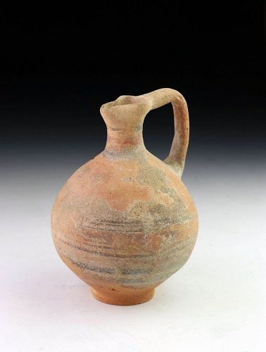 Choice Greek Pottery Wine Jug, Southern Italy, 5th.-3rd. century BC