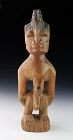 Nigeria African wooden figure of a Man, Yoruba people, 20th. cent.