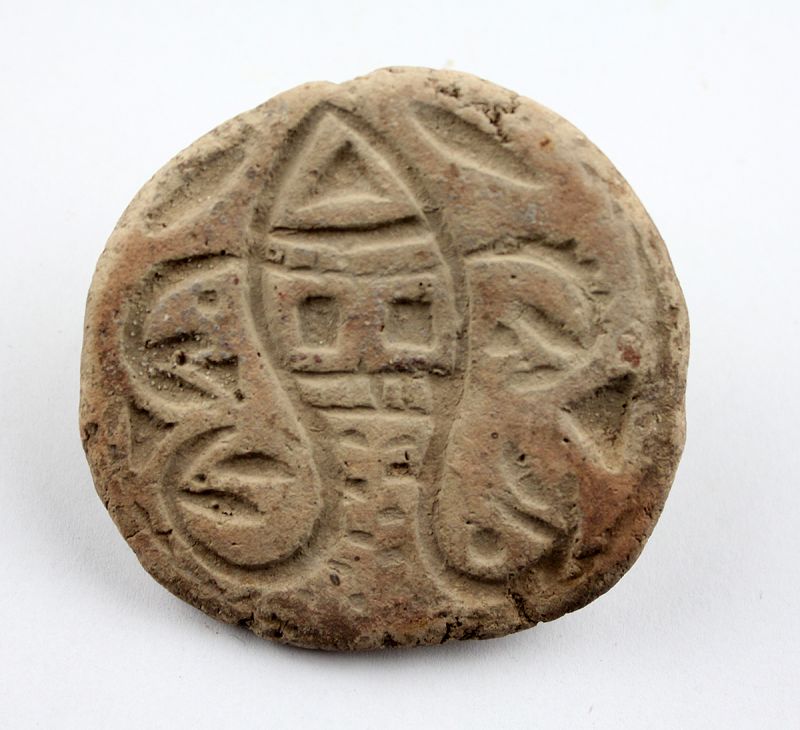 Rare Byzantine / Islamic ceramic seal with armoured knight!
