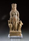 Exceptional terracotta figure of Aphrodite with Eros, Roman, 1st. cent