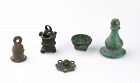 Coll. of five interesting Roman bronze objects / minatures!