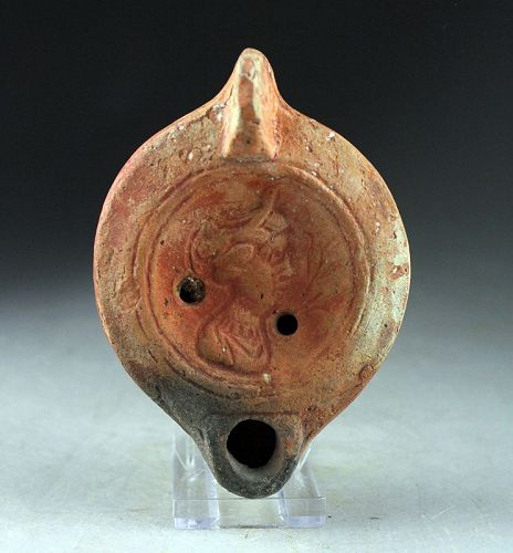 Rare oil lamp w bust of empress, Roman mid-late 2nd. century AD