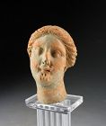 Massive large sculptural head of Greco-Roman female deity