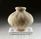 Interesting European medieval glazed pottery jar, 12th.-14th. cent.