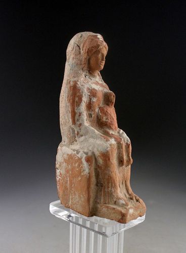 High quality greek terracotta of Mother & child, 5th.-4th. cent. BC!