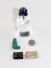Nice lot of 5 Egyptian Faiance, steatite and glass amulet objects!