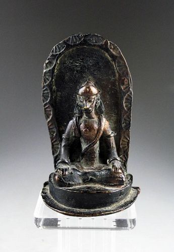 Interesting Tribal bronze buddha, Indonesia, pre 1900s