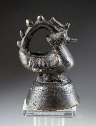 Huge 1 Viss Burmese bronze Shan Duck Opium Weight, c.1550 gr.