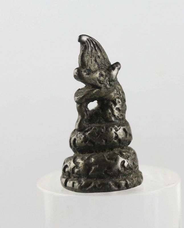 Rare Laotian or Lanna dragon bronze opium weight, 19th. cent.