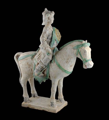 Huge Chinese Tomb pottery Horseman, Ming Dynasty (TL-test)