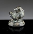 Scarce Mon Duck bronze opium weight of 5 tical, Burma, 1636-1700!