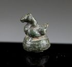 Bronze opium weight 2/3 tical of the Hamsa duck, Burma c. 1500 AD!