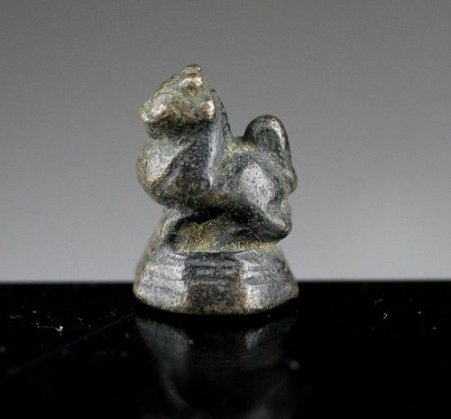 Nice scarce 2 tical Toe beast Opium weight, Burma, 1600-1630!