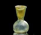 Beautiful Roman glass flask w irridescence, 1st.-3rd. cent