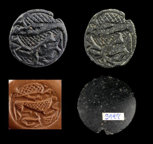 Important large Hemispheric seal, Ancient Near East, 2th. mill. BC