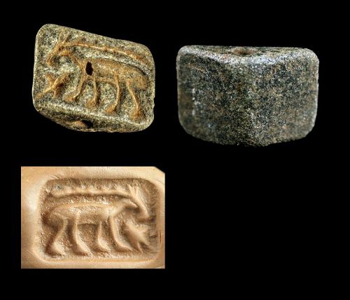 Large Gable stamp stone seal, Anatolia, 4th.-3rd. millenium BC