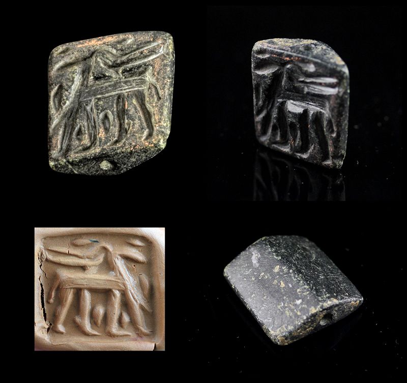 Large Gable stamp stone seal, Anatolia 4th.-3rd. millenium BC