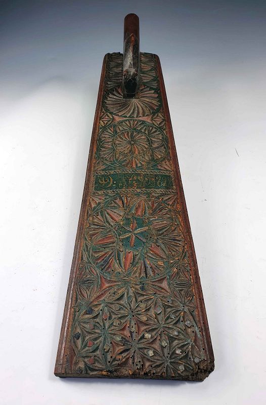 Nice collection of three Northern European Mangle Boards, anno 1710