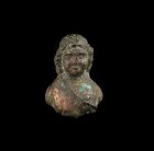 Substantial bronze bust of Deity, Roman, 1st.-3rd. cent.