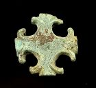 Nice Late Byzantine / medieval bronze cross pendant, 12th.-14th. cent.