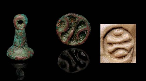 Bronze stamp seal, Hittite Kingdoms 1st. millenuim BC