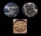 Important large hemispheric diorite stone seal, Mesopotamia, Late Uruk