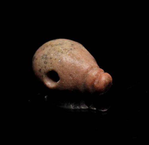 Rare figural pink stone amulet seal, Mesopotamia, Uruk - Jemdet Nasr