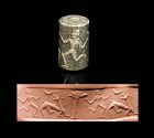 Levantine green stone Cylinder seal, early 2nd. mill. BC