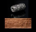 Middle Assyrian black stone large Cylinder seal,