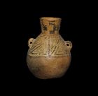 Nice Pre-Columbian glazed pottery vase, Chancay 12th.-14th. c.
