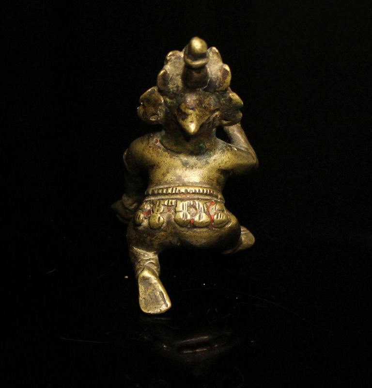 Bronze figure of Krishna as the Butter Thief India, 19th. century